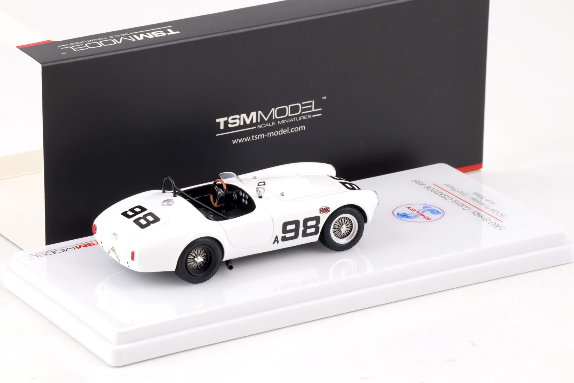 1:43 TSM Model Shelby Cobra CSX2008 #98 SCCA Riverside 2nd Place 1963 Ken Miles TSM430520