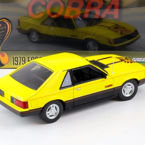 1:18 Greenlight 1979 Ford Mustang Cobra Fastback Coupe bright yellow - Image 3