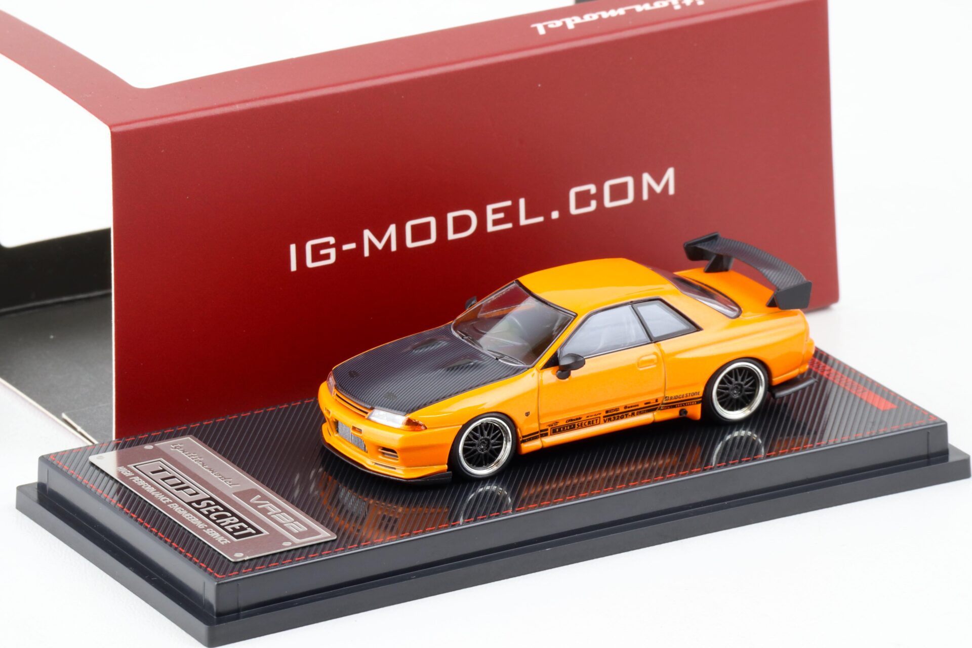 ID 88833 orig.jpg 1:64 Ignition Model IG2397 Nissan GT-R (VR32) TOP SECRET yellow-orange/ Carbon