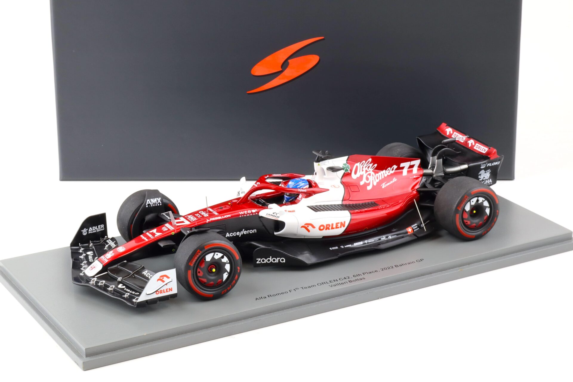 ID 89358 orig.jpg 1:18 Spark Alfa Romeo F1 Team Orlen C42 - 6th Place 2022 Bahrain GP Bottas
