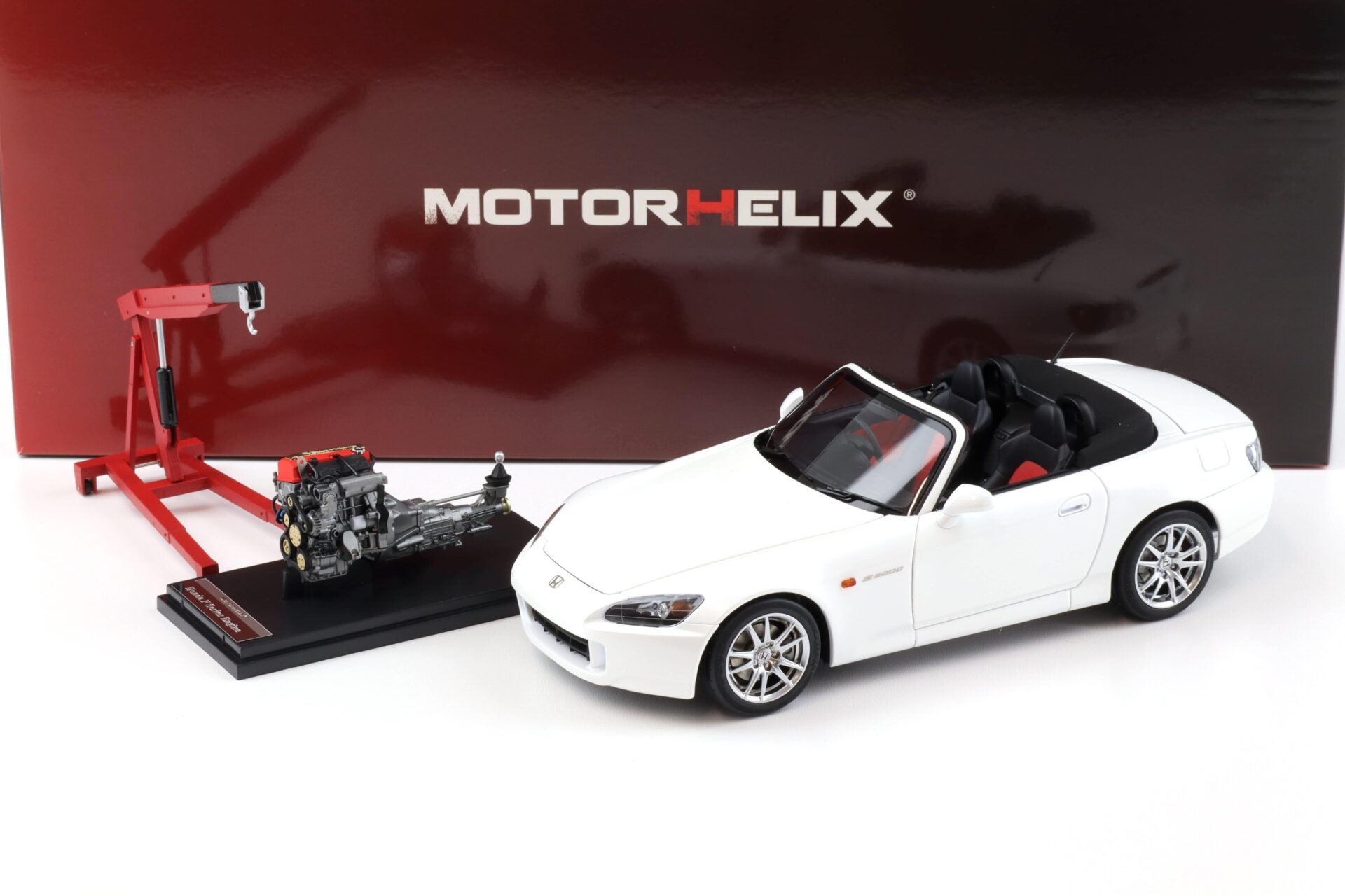 ID 89867 orig.jpg 1:18 Motorhelix Honda S2000 (AP2) Grand Prix white + engine Diecast M85102