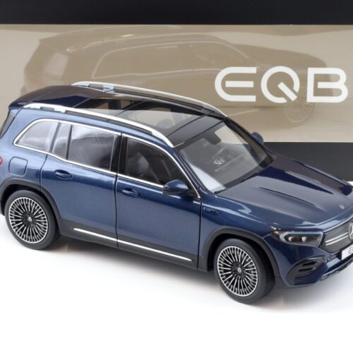 1:18 NZG Mercedes EQB AMG Line 2021 denim blue metallic DEALER VERSION - Image 2