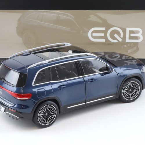 1:18 NZG Mercedes EQB AMG Line 2021 denim blue metallic DEALER VERSION - Image 3