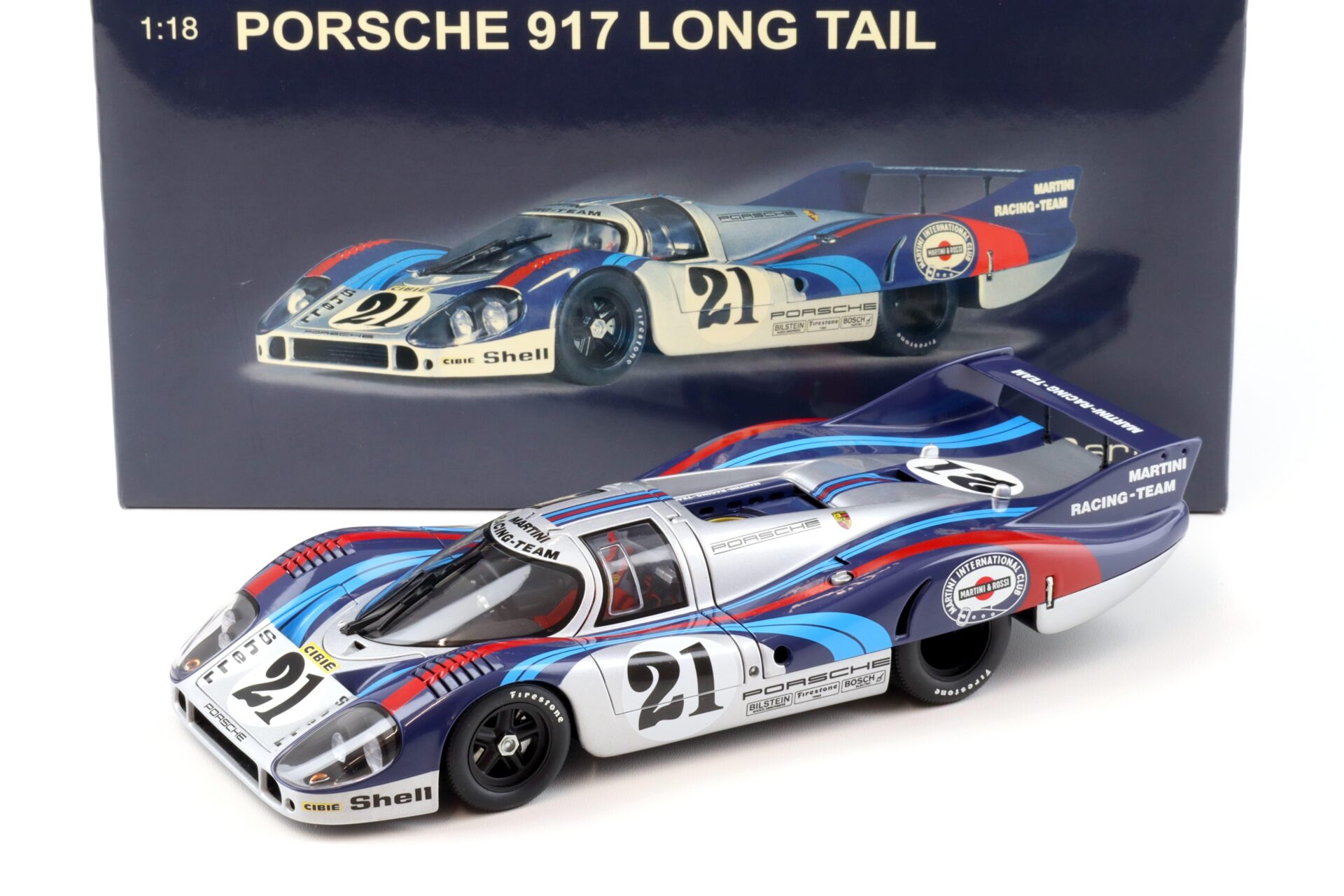 ID 91607 orig 1.jpg 1:18 AUTOart Porsche 917 LH Long Tail Le Mans 1971 Elford/ Larrousse Martini #21