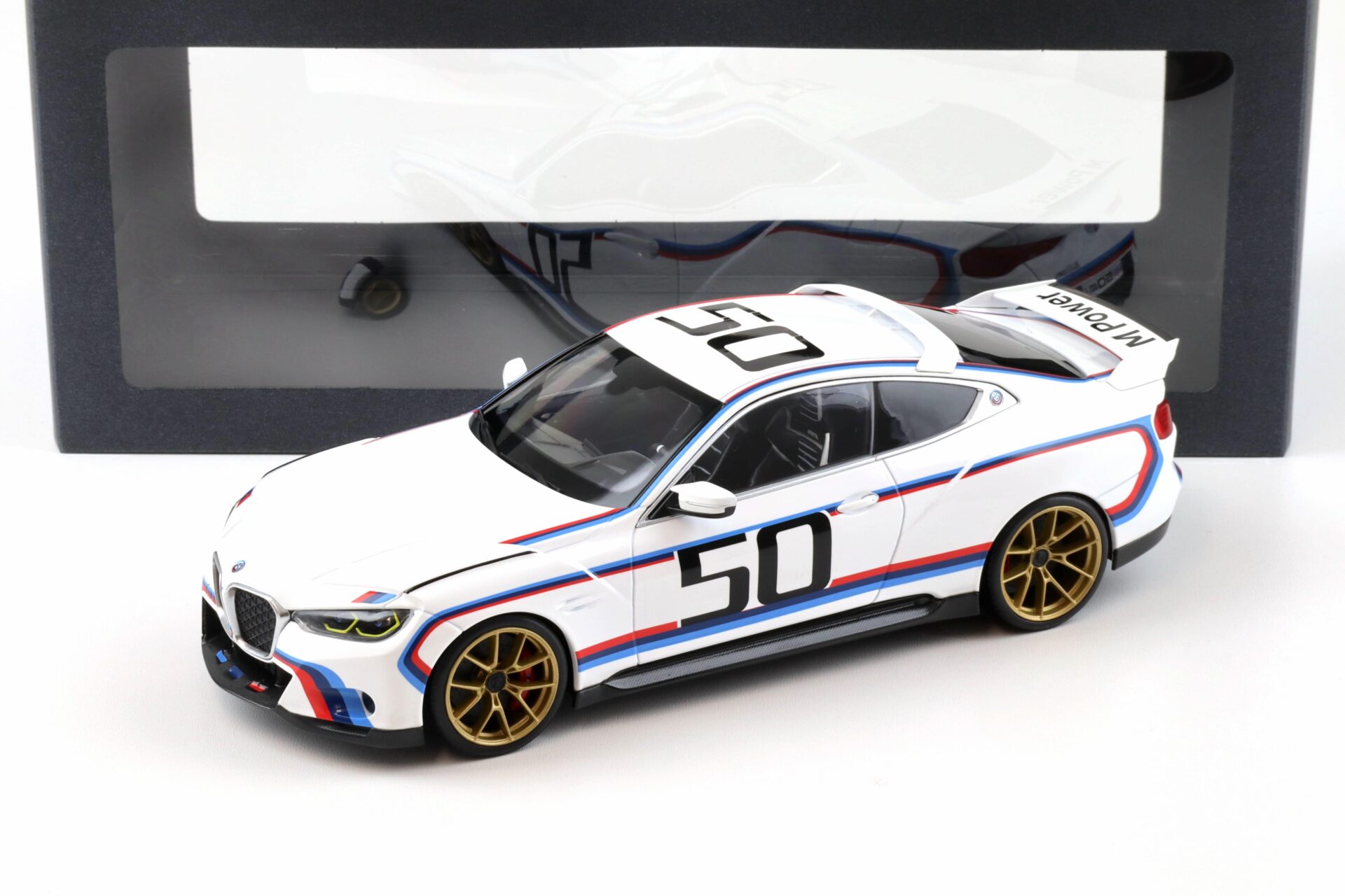 1:18 Norev BMW 3.0 CSL Coupe 50 Years Edition white DEALER VERSION
