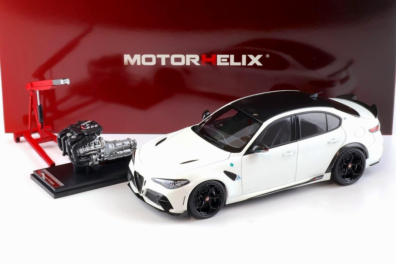 ID 92034 orig 2.jpg 1:18 Motorhelix Alfa Romeo Giulia GTA Bianco Trofed white + engine Die-Cast M89003