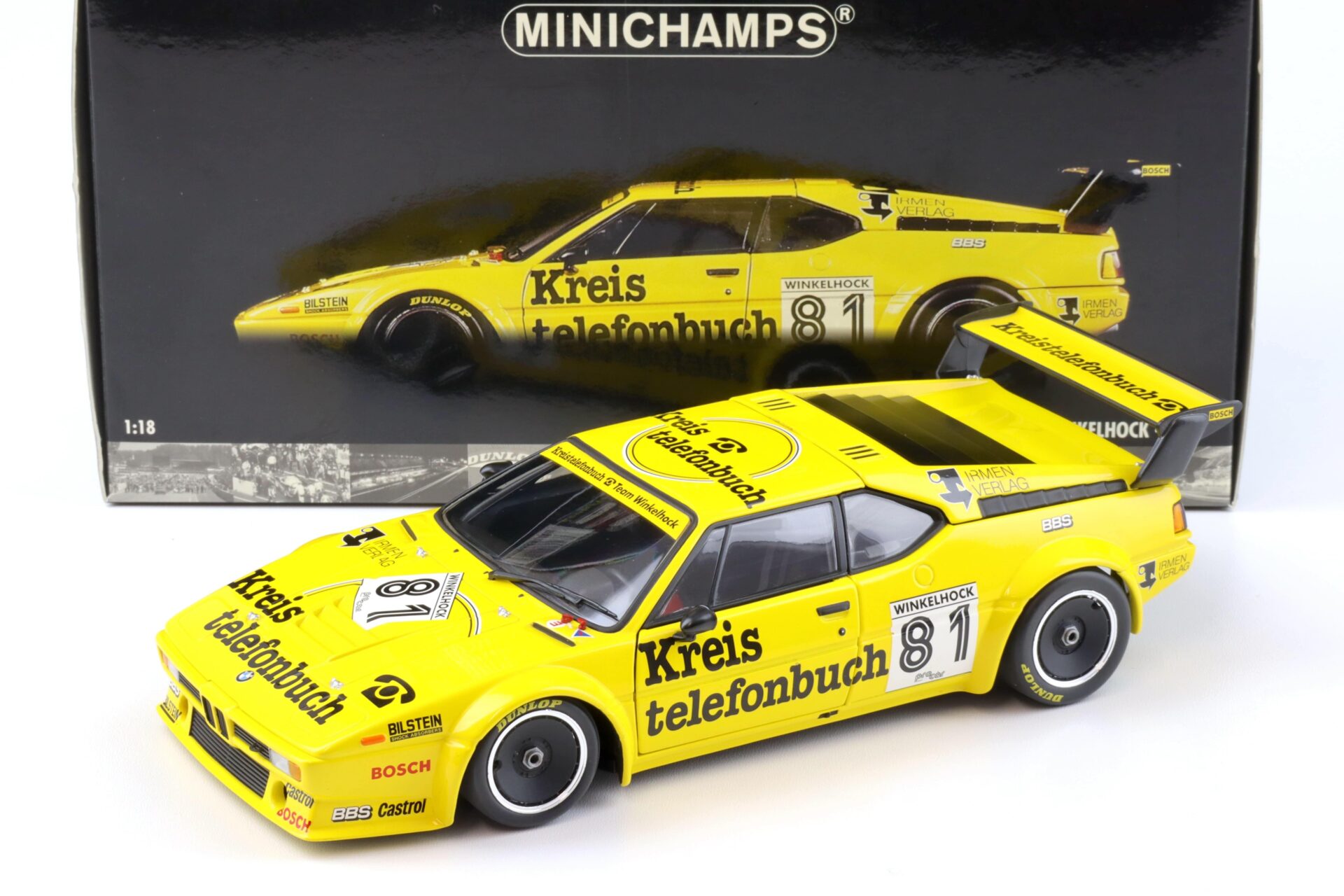 ID 92867 orig.jpg 1:18 Minichamps BMW M1 Procar Kreistelefonbuch #81 M.Winkelhock 1979