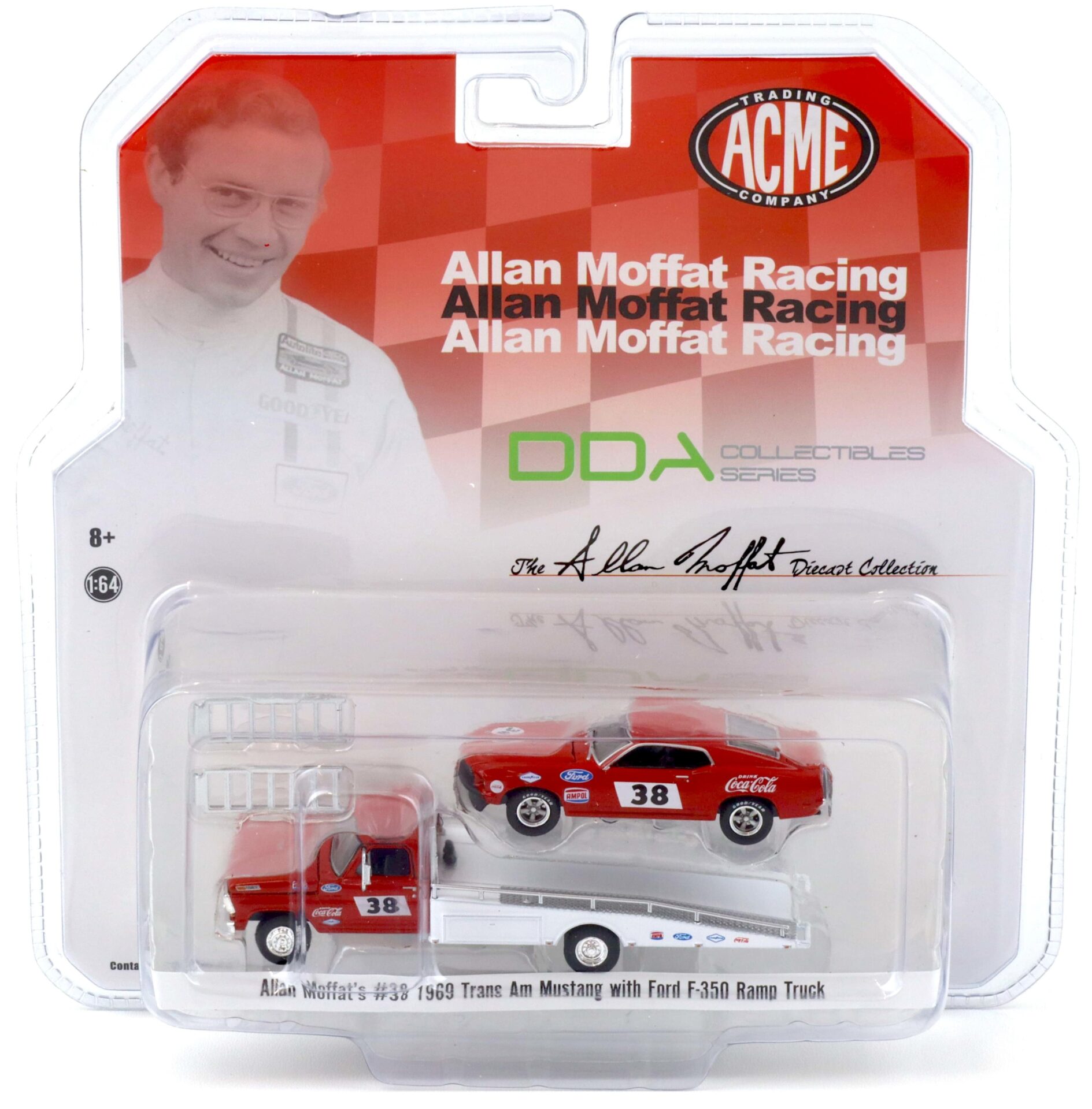 ID 93078 orig.jpg 1:64 ACME Greenlight DDA 1969 Trans Am Mustang + Ford F-350 Truck Allan Moffat