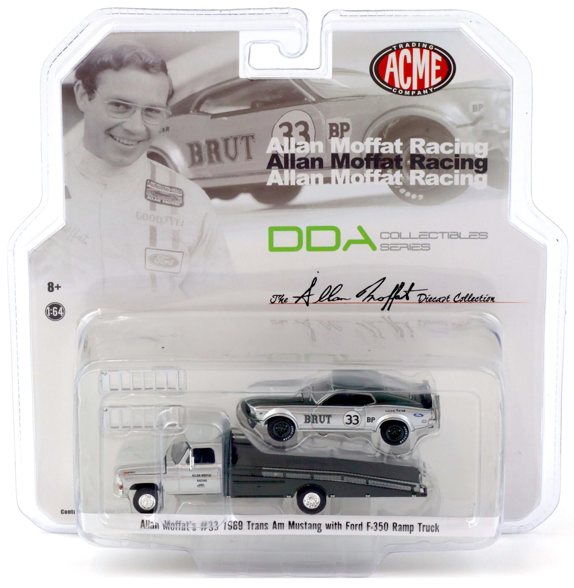 ID 93080 orig.jpg 1:64 ACME Greenlight DDA 1969 Trans Am Mustang + Ford F-350 Truck Allan Moffat #33