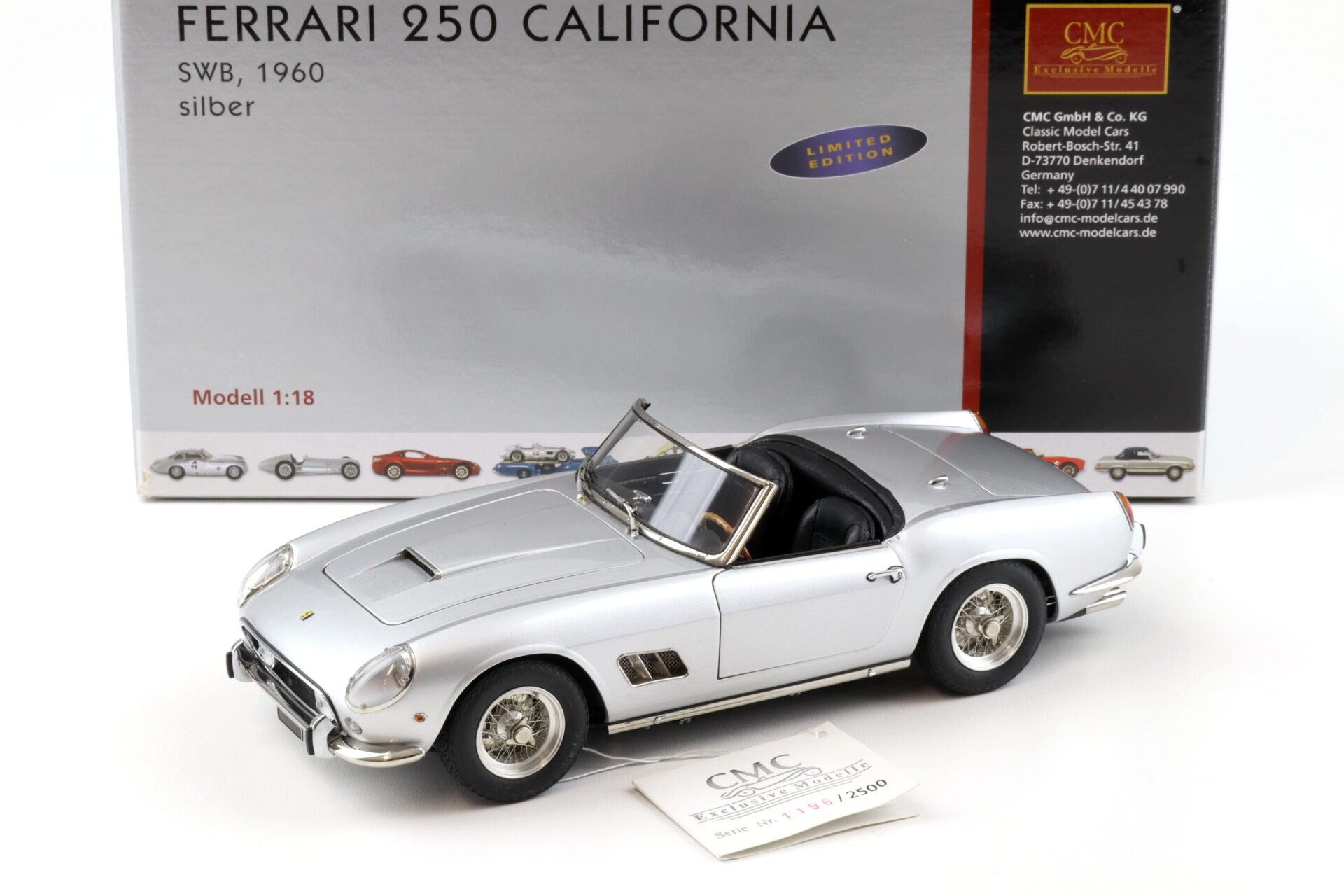 ID 93181 orig.jpg 1:18 CMC Ferrari 250 California SWB 1960 silver M-093