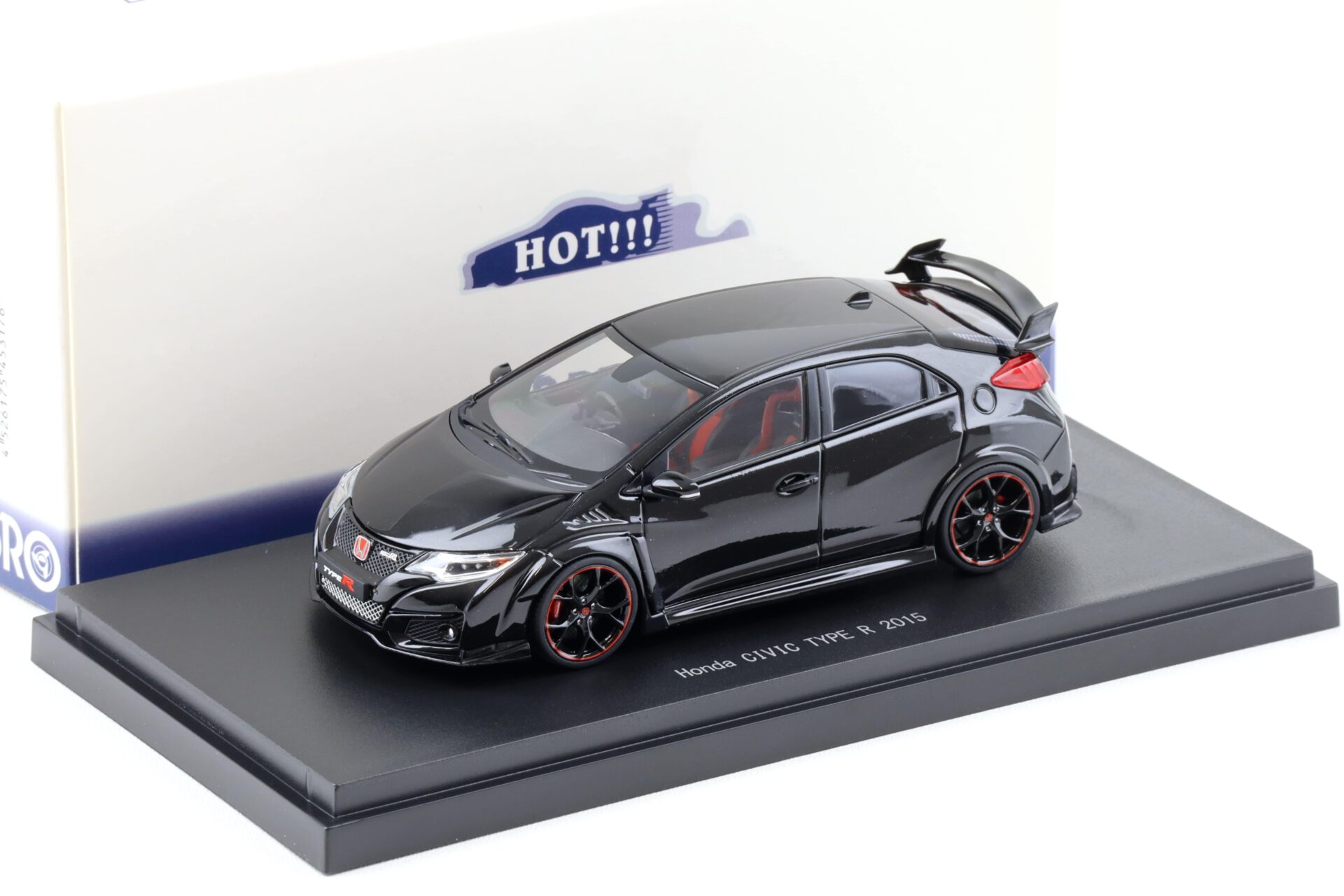 ID 93536 orig.jpg 1:43 Ebbro Honda Civic Type R 2015 UK License Plate Crystal black pearl