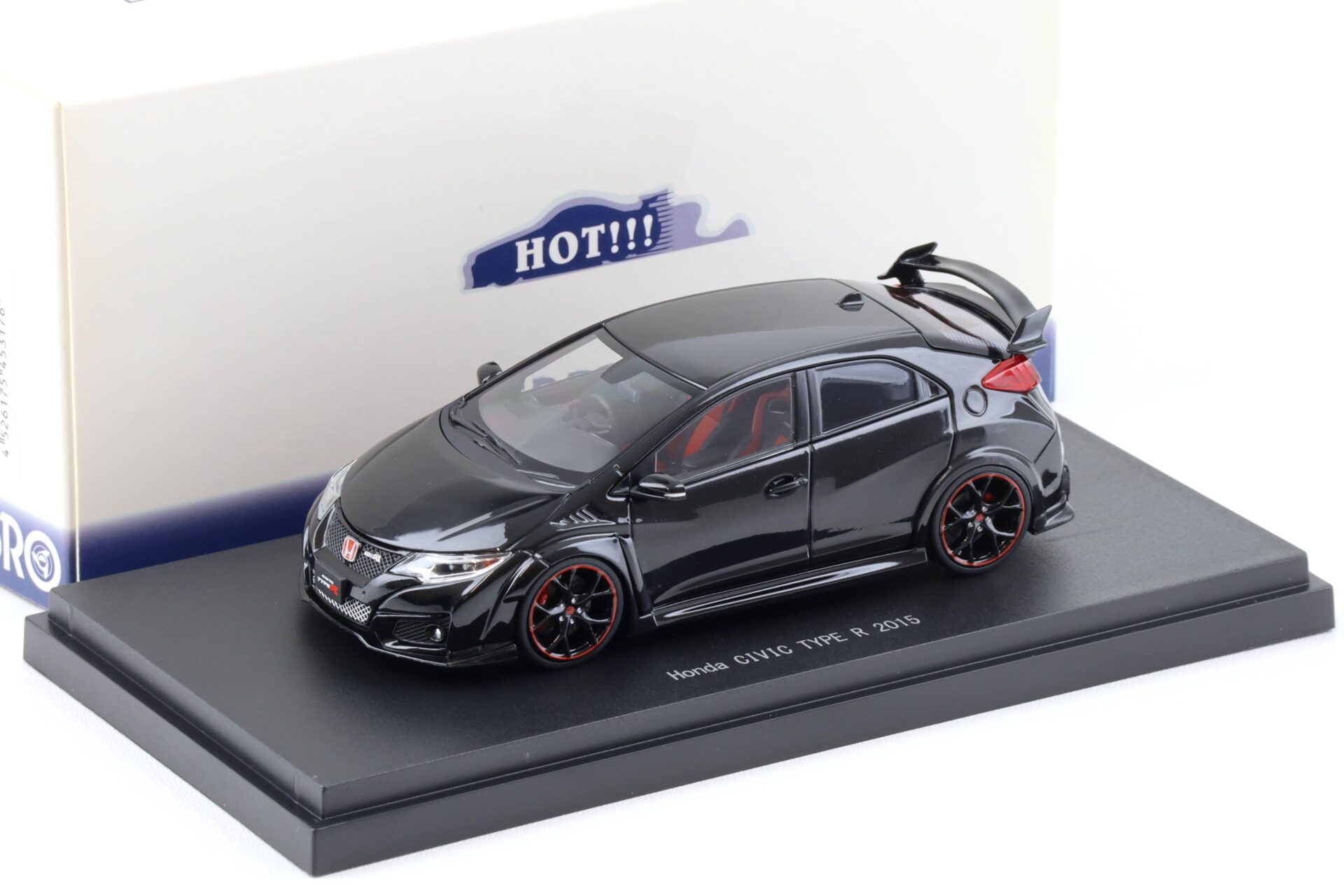ID 93542 orig.jpg 1:43 Ebbro Honda Civic Type R 2015 Japanese License Plate Crystal black pearl