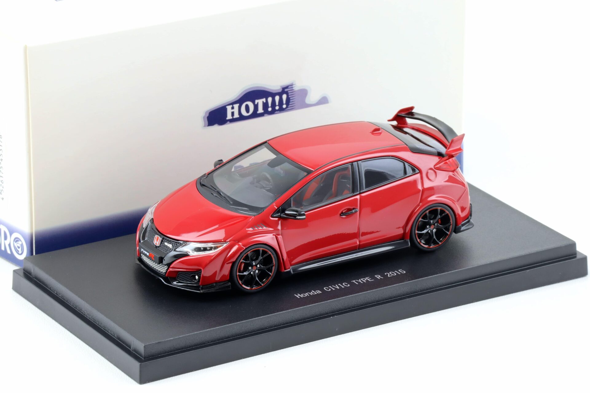 ID 93545 orig.jpg 1:43 Ebbro Honda Civic Type R 2015 UK License Plate Milano red