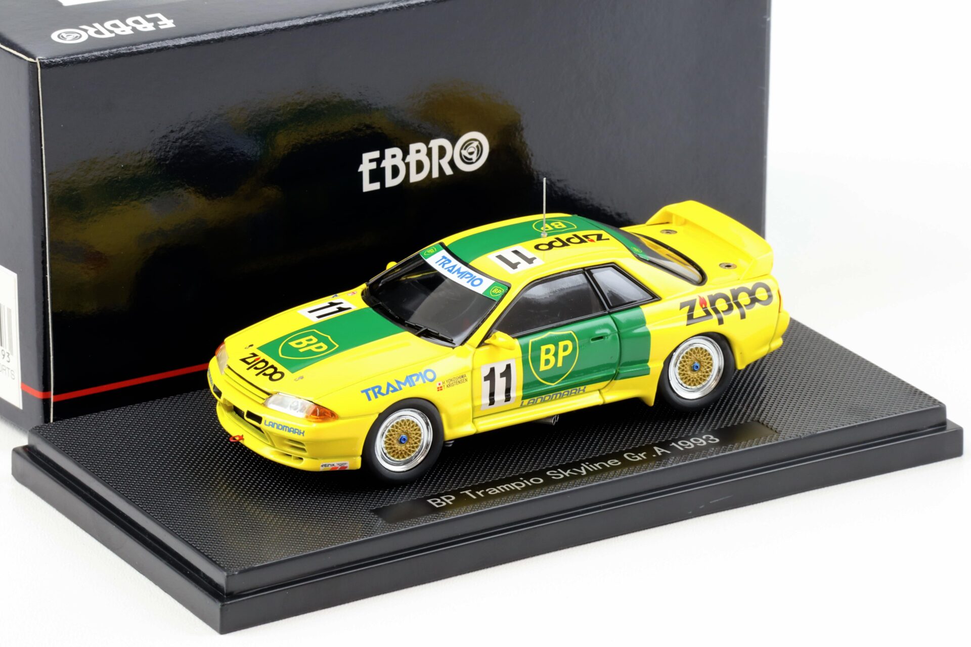 ID 93566 orig.jpg 1:43 Ebbro Nissan Skyline R32 BP Trampio #11 Gr.A 1993 yellow