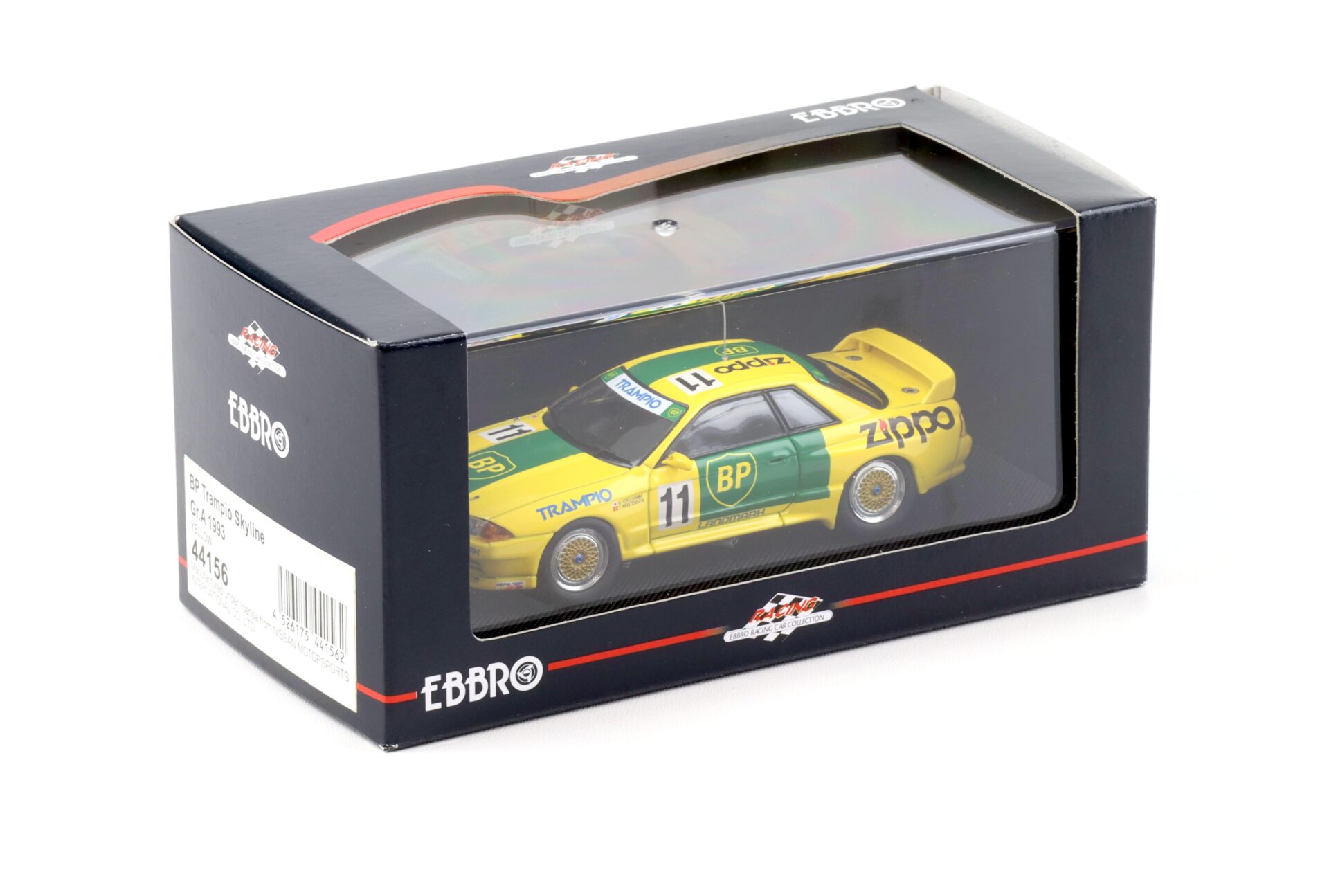 1:43 Ebbro Nissan Skyline R32 BP Trampio #11 Gr.A 1993 yellow