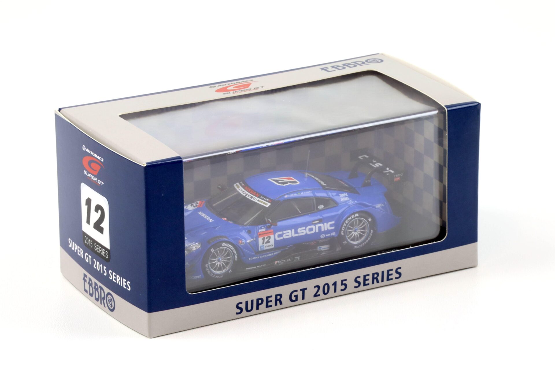 1:43 Ebbro Nissan GT-R Super GT500 Rd.1 Okayama 2015 Calsonic Impul #12