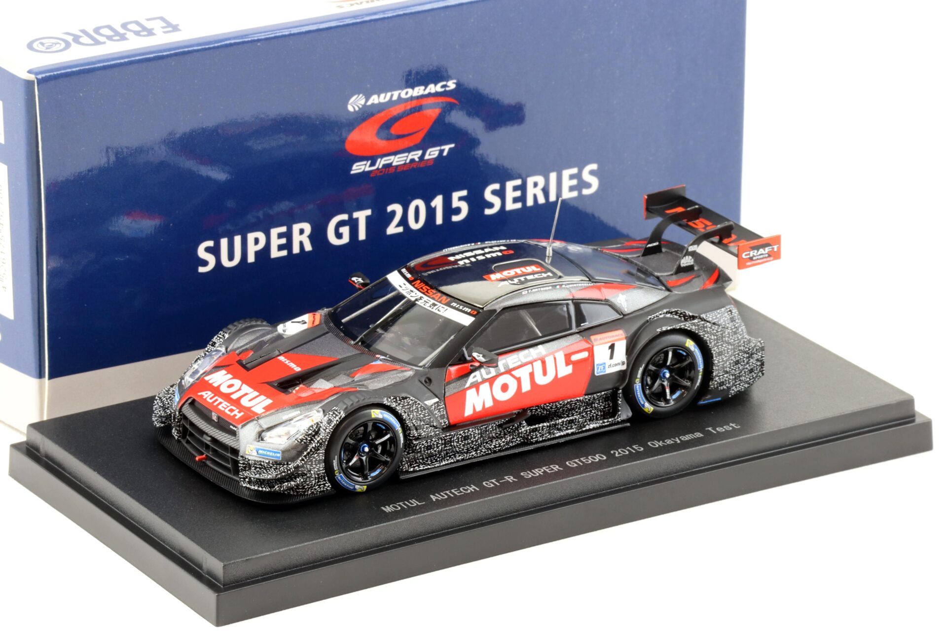 ID 93691 orig.jpg 1:43 Ebbro Nissan GT-R Super GT500 Okayama Test 2015 MOTUL AUTECH #1