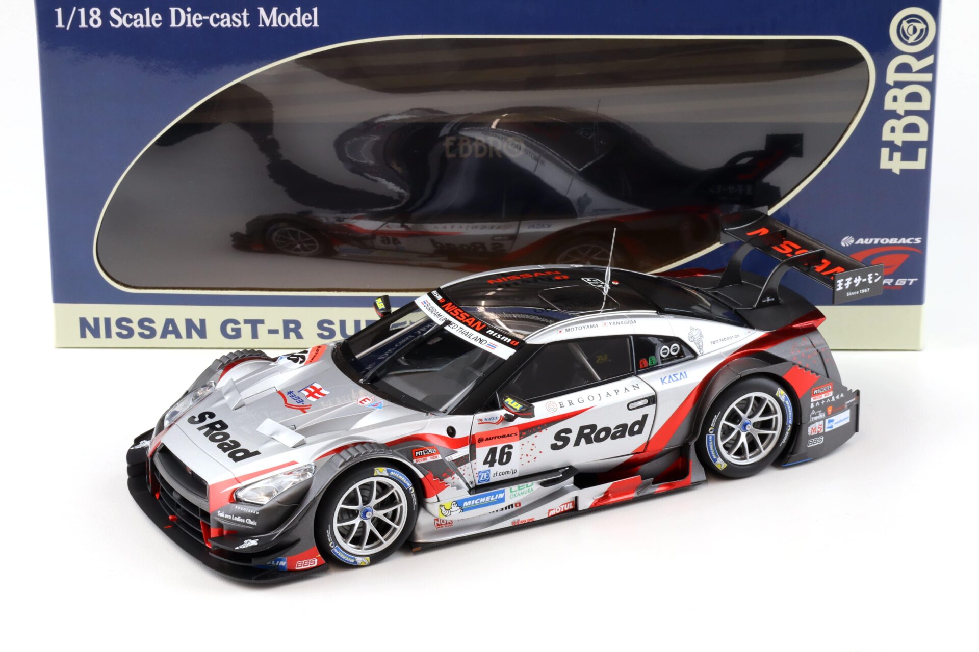 1:18 Ebbro Nissan GT-R Super GT500 2015 Rd.3 Thailand Winner S