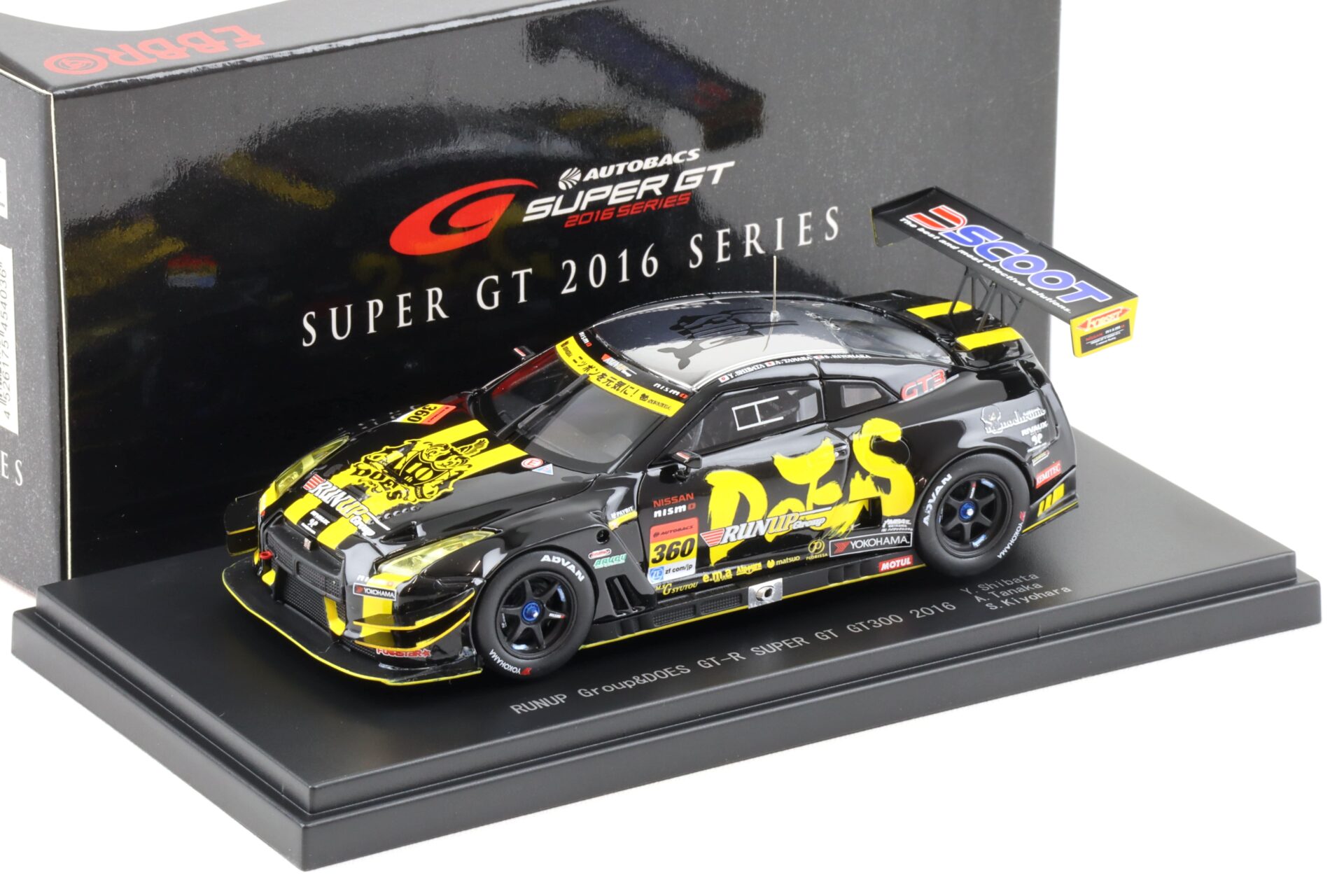 ID 94051 orig.jpg 1:43 Ebbro Nissan GT-R Super GT300 RUNUP Group&DOES #360 Shibata/Tanaka 2016