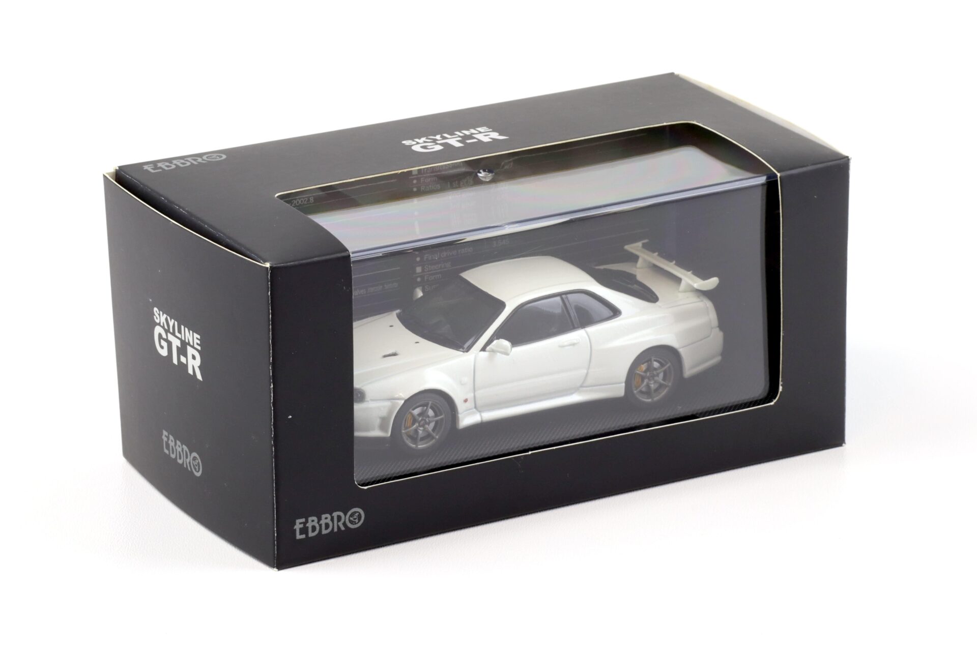 1:43 Ebbro Nissan Skyline GT-R (R34) Vspec II white – Premium
