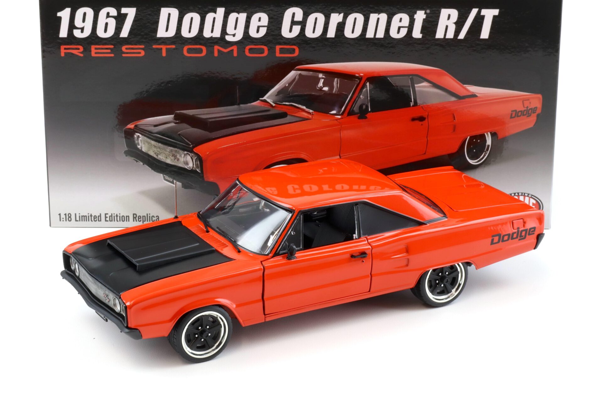 ID 94637 orig.jpg 1:18 ACME 1967 Dodge Coronet R/T RESTOMOD red-orange/ black