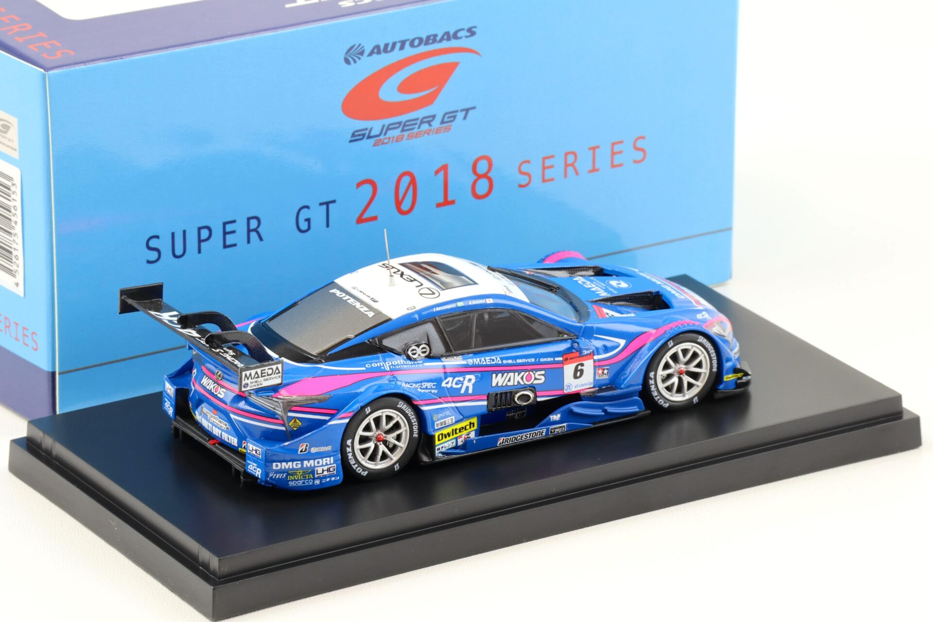 1:43 Ebbro Lexus LC500 Super GT500 WAKO´s 4CR LC500 2018 #6 Oshima/ Rosenqvist