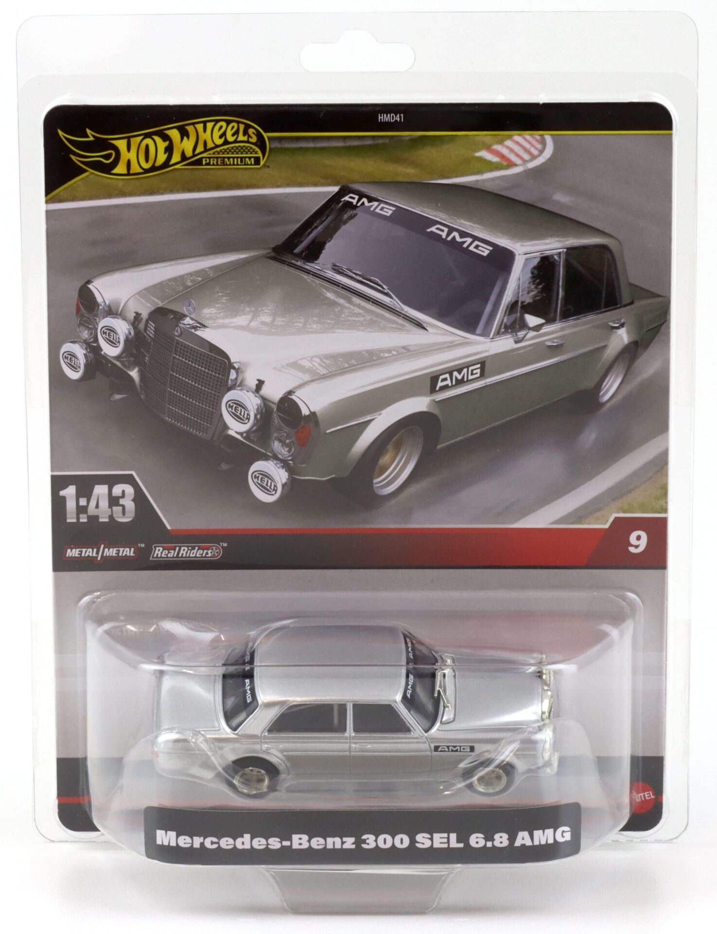 ID 95526 orig.jpg 1:43 Hot Wheels Premium 2024 Real Riders Mercedes 300 SEL 6.8 AMG silver
