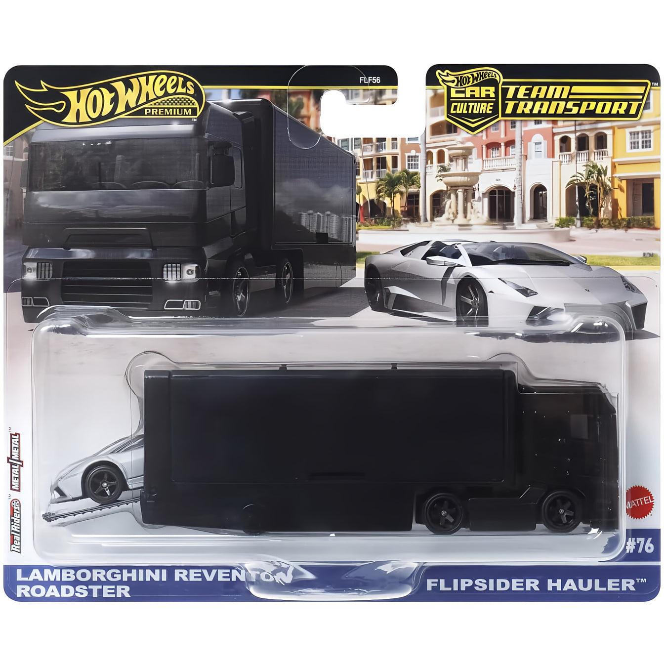 ID 95536 orig.jpg 1:64 Hot Wheels Premium 2024 Team Transport JBM31 Lamborghini Reventon + Flipsider Hauler