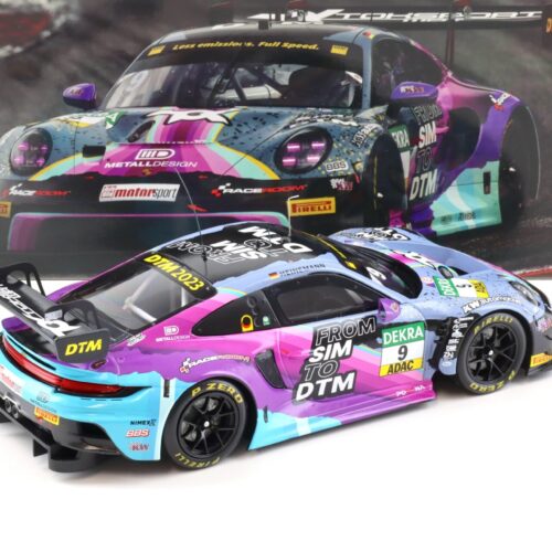 1:18 IXO Porsche 911 992 GT3 R #9 DTM 2023 Tim Heinemann From Sim to DTM - Image 3
