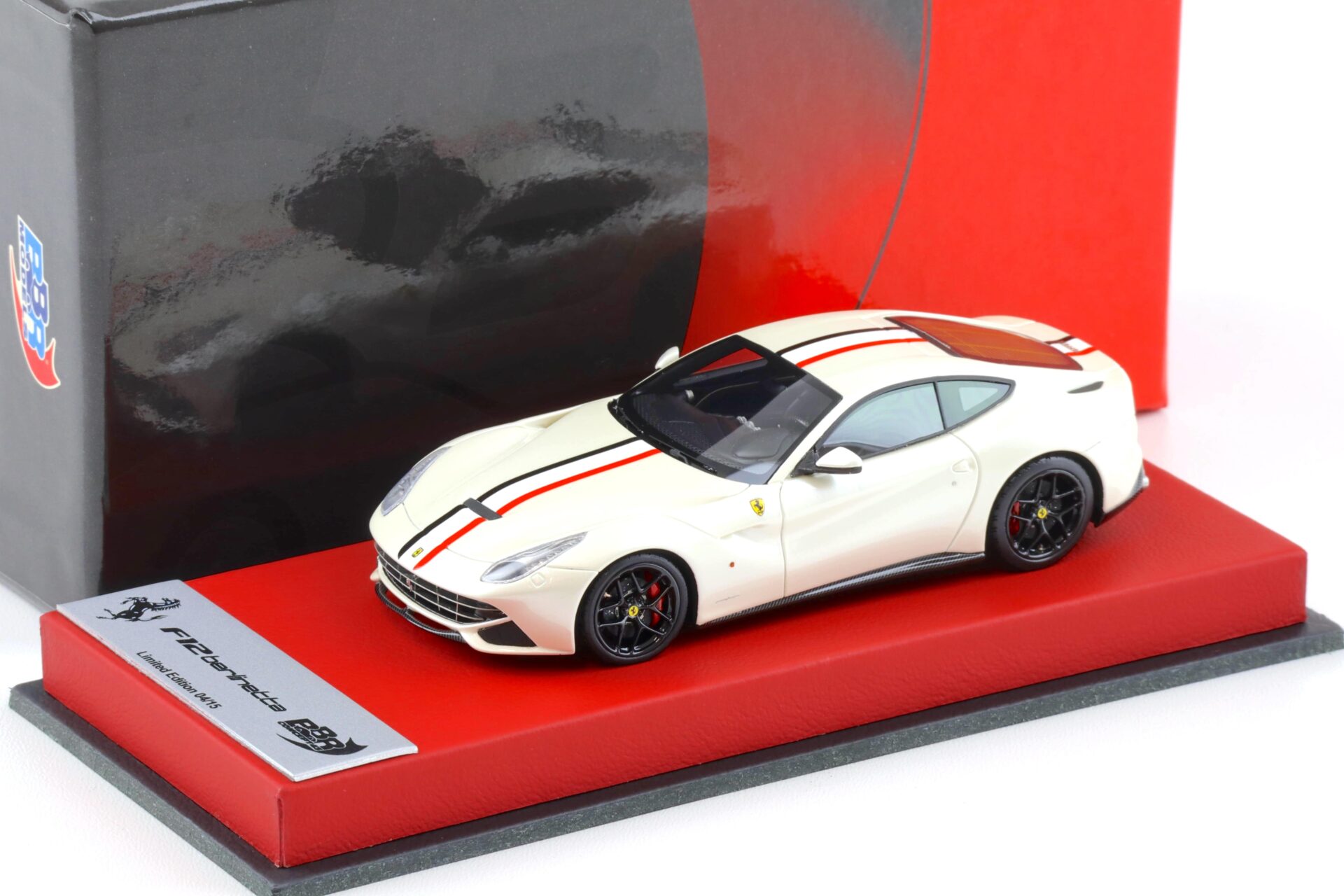 ID 95895 orig.jpg 1:43 BBR Ferrari F12 Berlinetta Fuji white with red/black stripe - Limited 15 pcs.