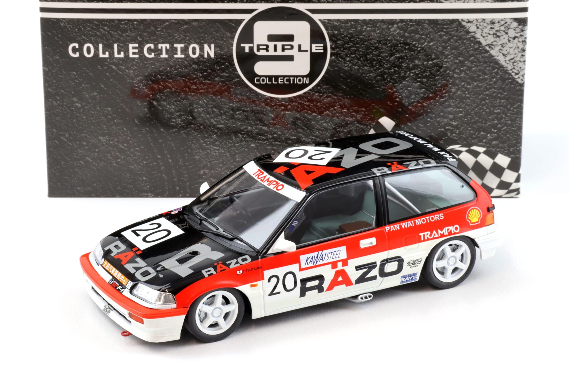 ID 95961 orig.jpg 1:18 Triple9 Honda Civic EF3 #20 RAZO TRAMPIO Macau GP 1989 red T9-1800106