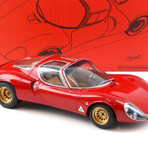 1:12 Laudoracing-Model Alfa Romeo 33 Coupe Stradale Prototype 1967 Museums Version red