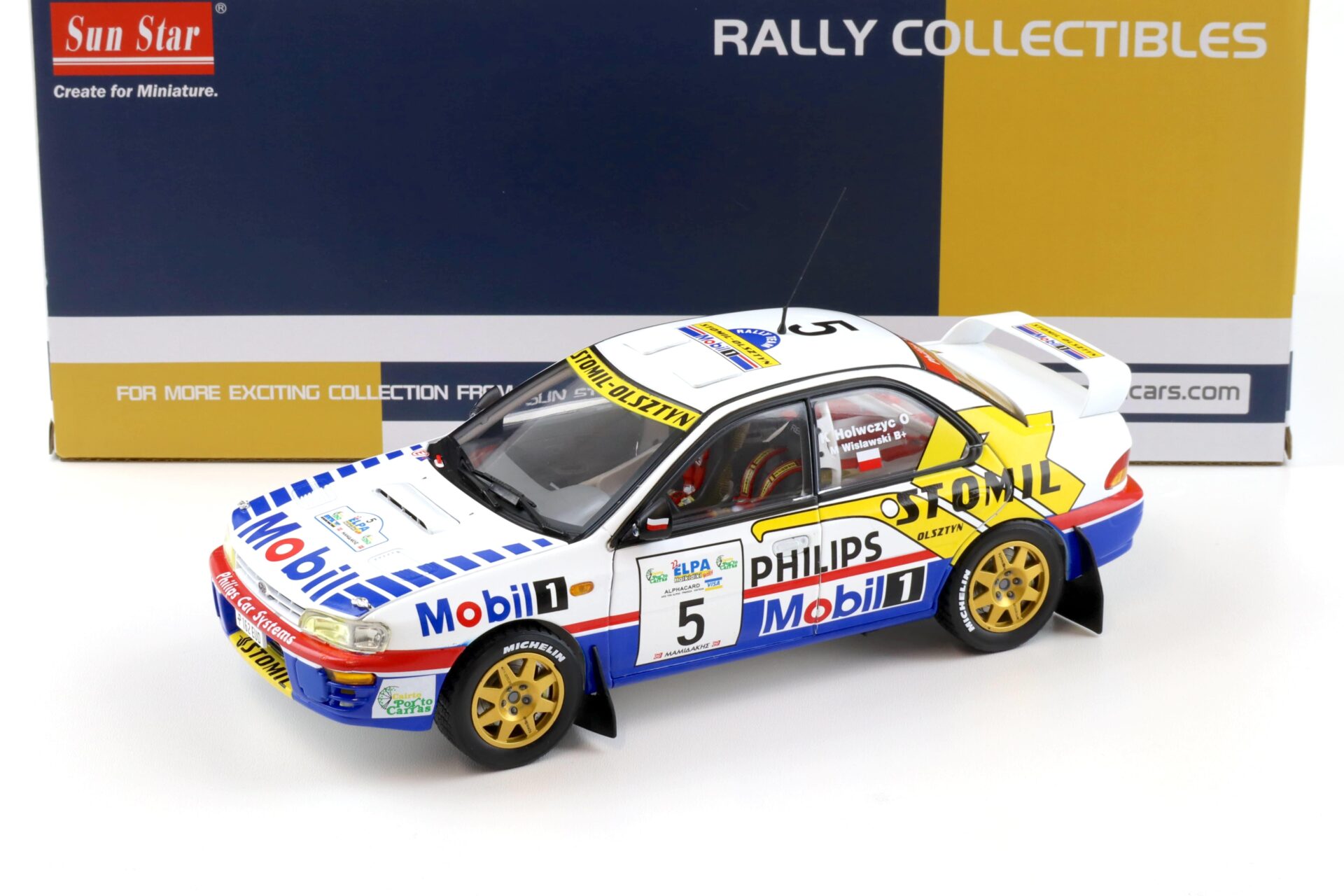 1:18 Sun Star Subaru Impreza 555 Winner Elpa Rally Halkidiki 1997 #5 Krzysztof