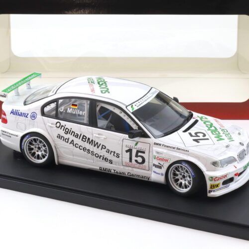 1:18 AUTOart BMW 320i (E46) Macau Guia Race 2004 Winner #15 J.Müller 80449 - Image 2
