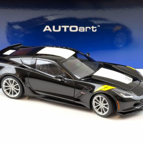 1:18 AUTOart Chevrolet Corvette C7 Grand Sport black/ white stripes