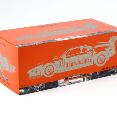 1:18 Minichamps BMW M1 DRT 1982 JÄGERMEISTER K.König #31 orange