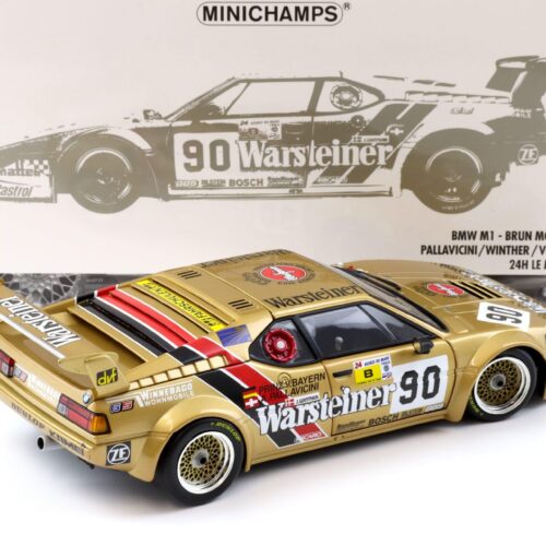 1:18 Minichamps BMW M1 Brun Motorsport #90 Warsteiner 24h Le Mans 1983 Pallavicini - Image 3