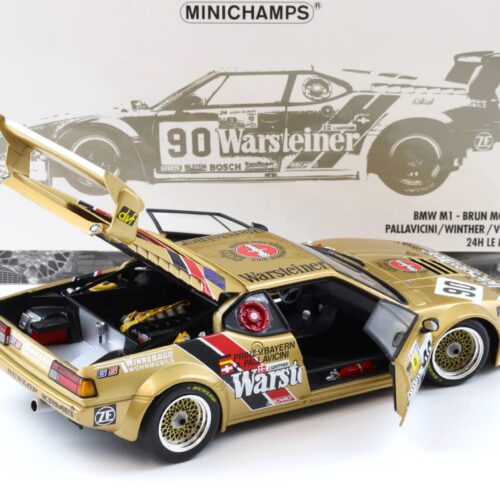 1:18 Minichamps BMW M1 Brun Motorsport #90 Warsteiner 24h Le Mans 1983 Pallavicini - Image 4