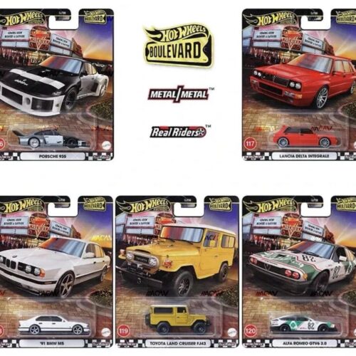 1:64 Hot Wheels Boulevard Series 2025 Car Culture Premium Pack 5 pcs. 978A BMW, Lancia, Porsche - Image 2