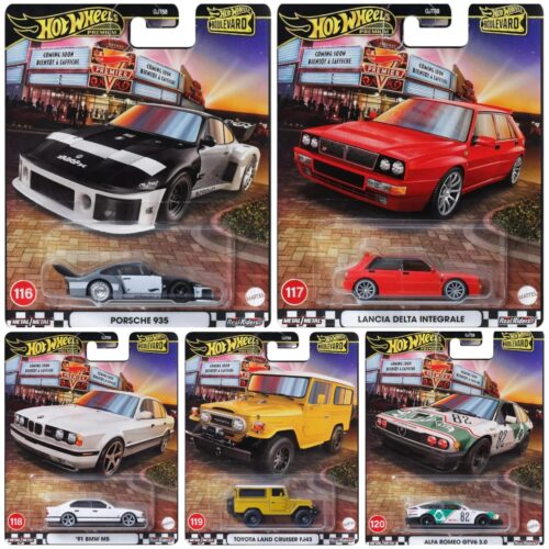 1:64 Hot Wheels Boulevard Series 2025 Car Culture Premium Pack 5 pcs. 978A BMW, Lancia, Porsche - Image 1