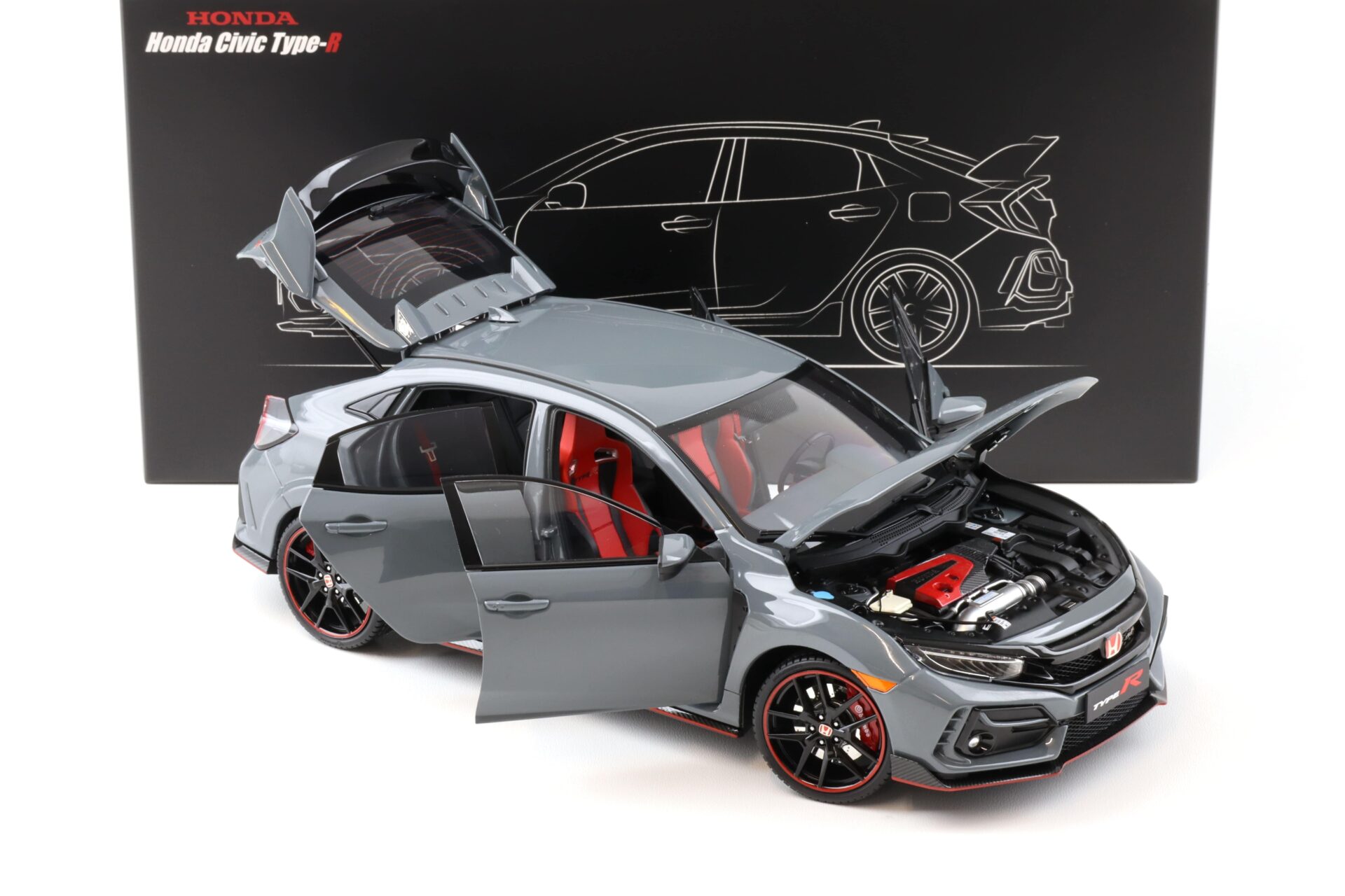 1:18 LCD Models Honda Civic Type-R FK8 Cement grey 2020 LCD18005B-GR