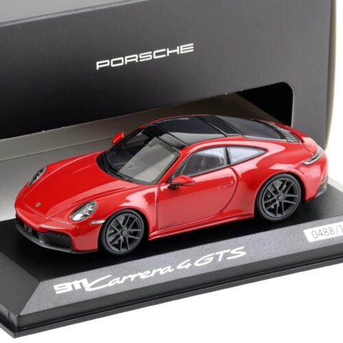 1:43 Minichamps Porsche 911 992.2 Carrera 4 GTS Coupe carmine red WAP DEALER - Image 1