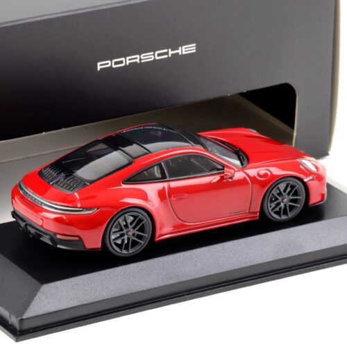 1:43 Minichamps Porsche 911 992.2 Carrera 4 GTS Coupe carmine red WAP DEALER - Image 2