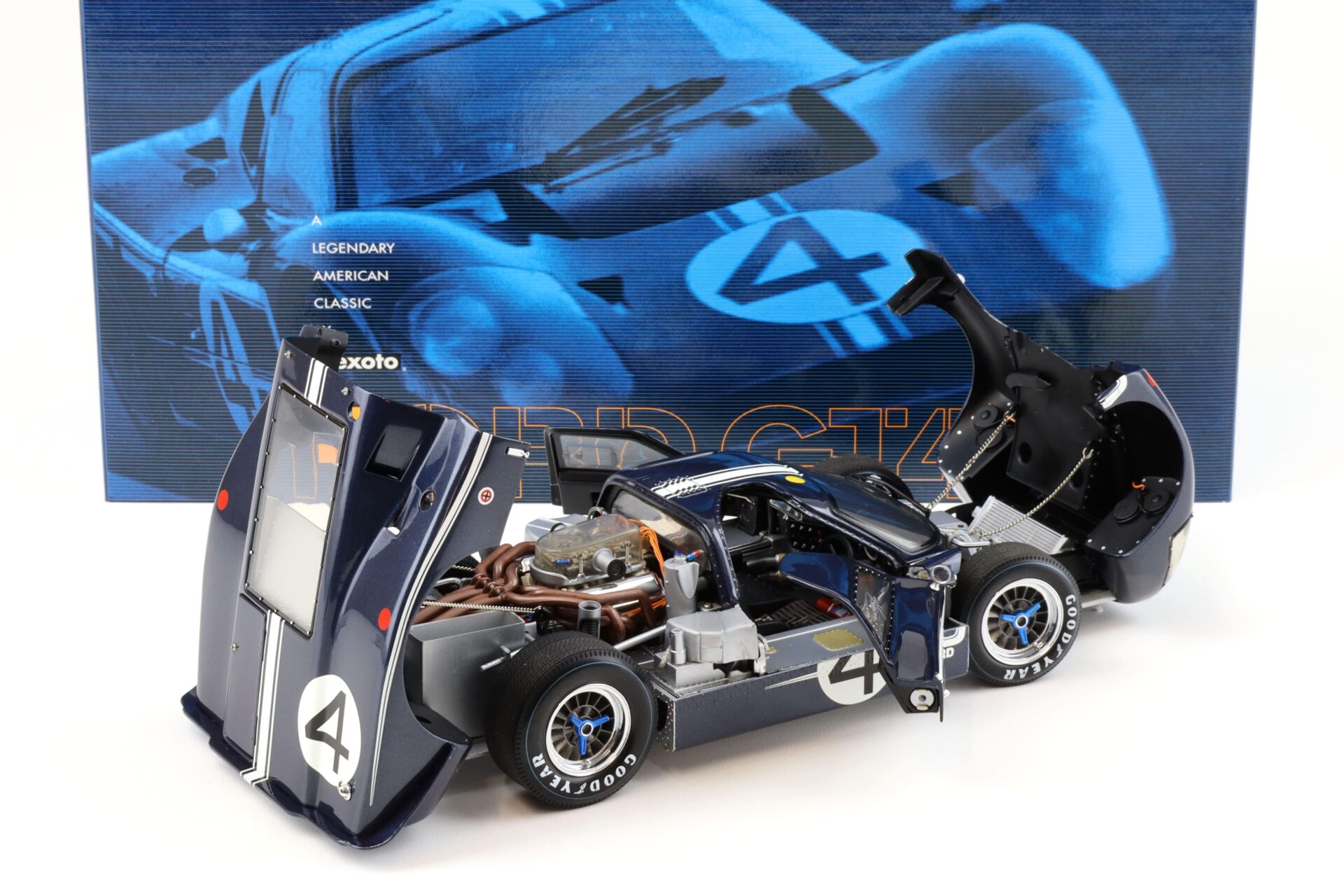 1:18 Exoto Ford GT40 MK IV 24h Le Mans 1967 Hulme/ Ruby #4 blue