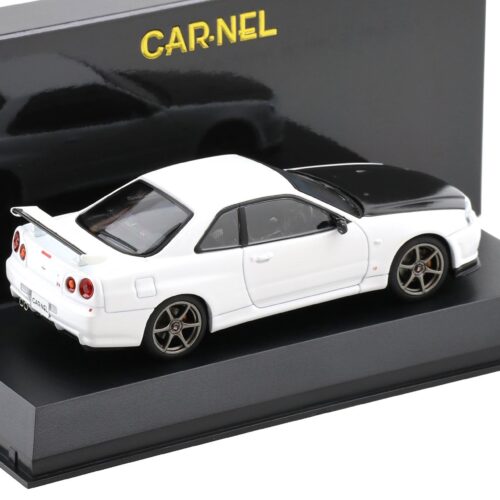 1:43 CAR-NEL by Kyosho Nissan Skyline GT-R (R34) V-SPEC N1 2000 white/ Carbon