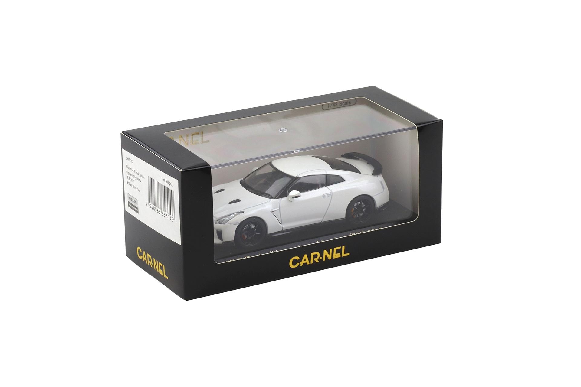 1:43 CAR-NEL by Kyosho Nissan GT-R R35 Track Edition by Nismo 2017 pearl white