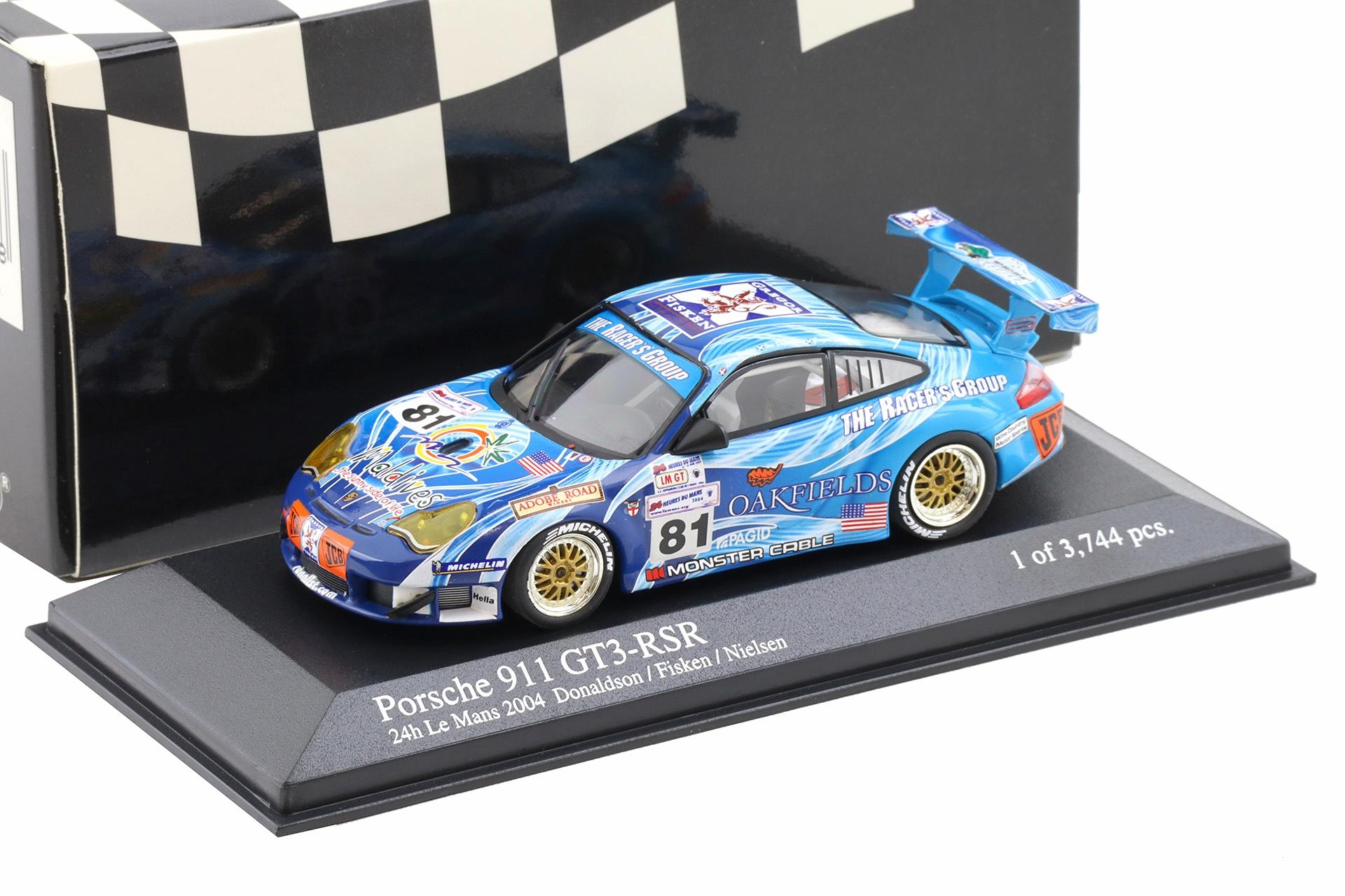 1:43 Minichamps Porsche 911 996 GT3 RSR 24h Le Mans 2004 The Racers Group #81