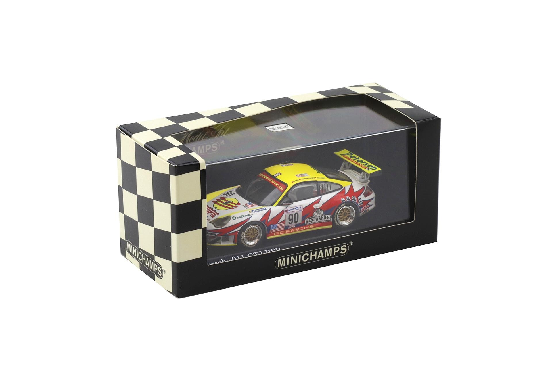 1:43 Minichamps Porsche 911 996 GT3 RSR 24h Le Mans 2004 #90 Maassen/ Long
