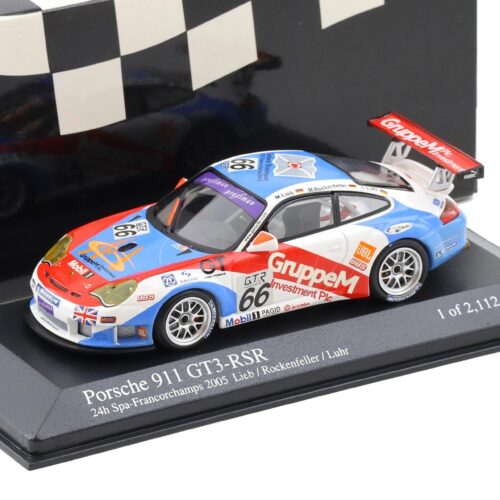 1:43 Minichamps Porsche 911 996 GT3 RSR 24h SPA 2005 GT2 Class Winners #66