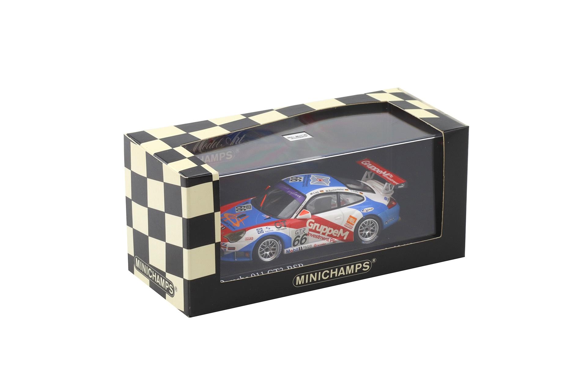 1:43 Minichamps Porsche 911 996 GT3 RSR 24h SPA 2005 GT2 Class Winners #66